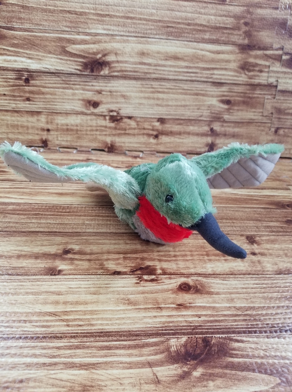 Wild Republic Hummingbird Stuffed Animal Green Red Plush Cuddlekins 8 Inch Soft